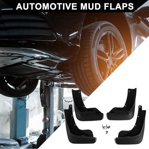 Image of Mud Flap Splash Guard with Mount Accessories for Nissan Qashqai 2023 / Front & Rear Side Mud Guards /Durable / 1 Set, 29x25x13cm, Black
