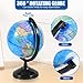 KISEER Rotating World Globe 6 Inch Spinning Earth Globe with Stand for Kids Learning Geography Classroom Education or Office Home Decorations