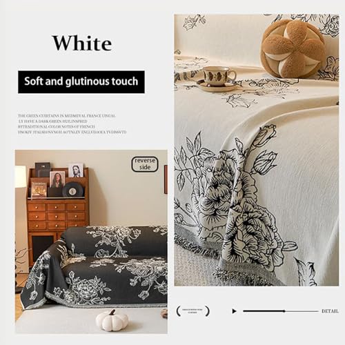 Housse de canapé en chenille lavable pour masquer l'usure - 5
