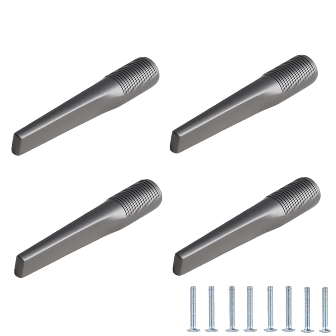 NLQCSXWEP Zinc Alloy Cabinet Bow Handle, Zinc Alloy Cabinet Handles 4 pcs Gray Multiple Sizes Single Hole(9018-96mm)