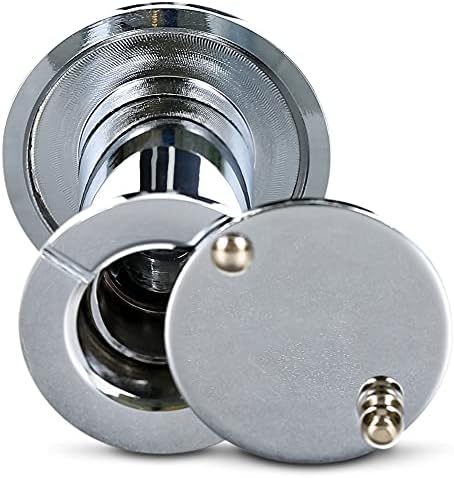 Stoppwerk Door Viewer Chrome Style - Silver 14 mm Spy Hole for Installation in 35-55mm Doors - 200° Wide Angle Front Door Peephole incl. Cover
