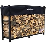 Woodhaven 6ft Firewood Rack (Black)
