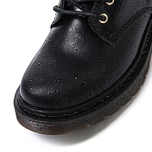 Globalwin Women's Lace-Up Black Ankle Bootie Military Combat Boots Size 5.5M #TOP5