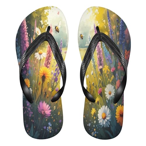 STAYTOP Beautiful Wildflower Flip Flops Sandals of Men's & Women's,Sandals Beach Slippers Shower Slides