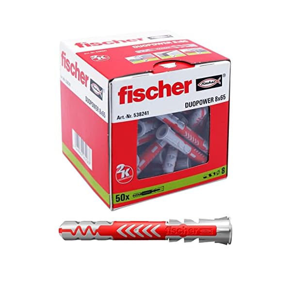 Fischer 538241 DUOPOWER Wallplug, Red/Gray