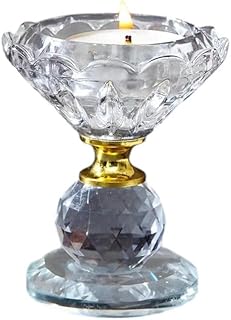 New 2026 1 Pc Creative Transparent Diamond Crystal Glass Candle Holder Home Bedroom Living Room Dining Table Ambience Making Decoration Jewelry Fashion Accessories Gift