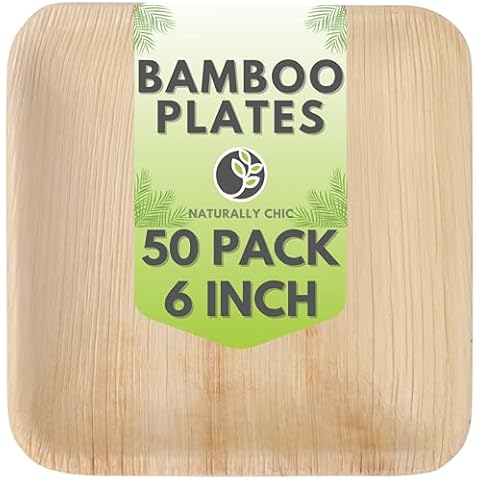 Naturally Chic Bamboo Disposable Plates Cover
