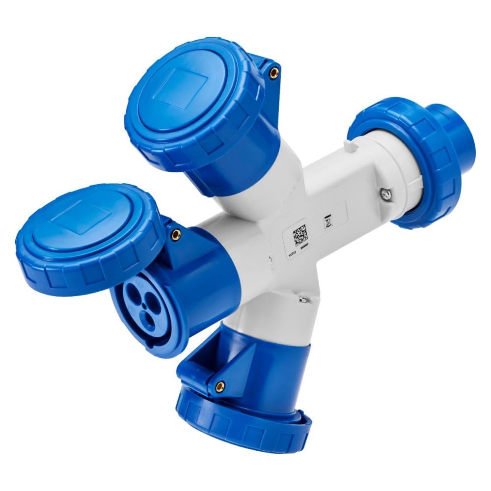 Base multiple hembra Gewiss 64 IEC de 3 tomas con protección IP67 2