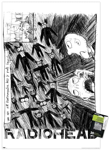 Radiohead - Scribble Wall Poster with Push Pins