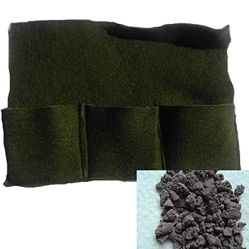 Pflanztasche 3er Mini incl Füllung Lava 4,8 Kg 2-8 mm Körnung Randgestaltung Teich Pflanzen