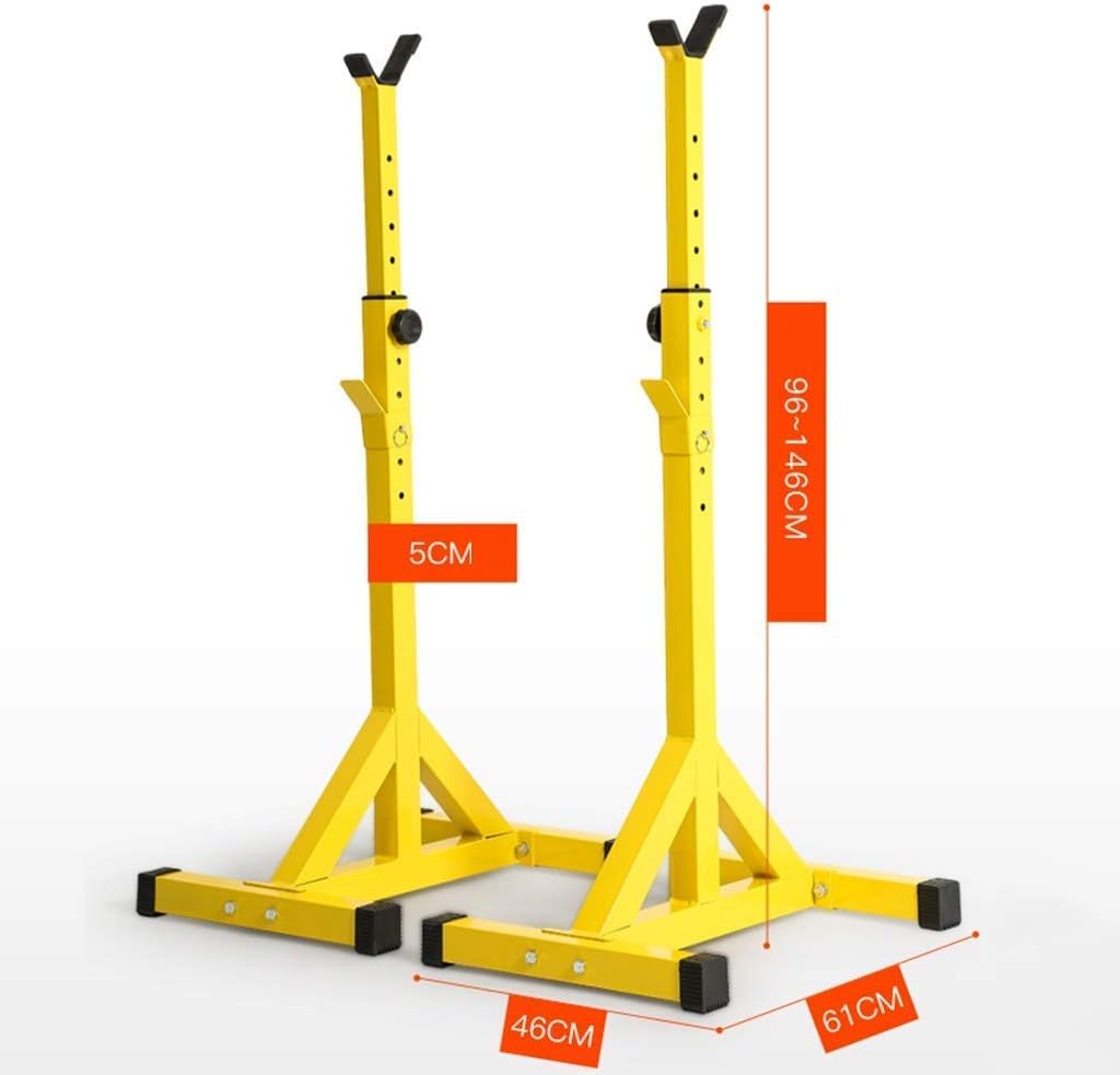 Strength Training Dumbbell Racks Household Split Barbell Racks Yellow Weightlifting Beds Professional Bench Squat Racks