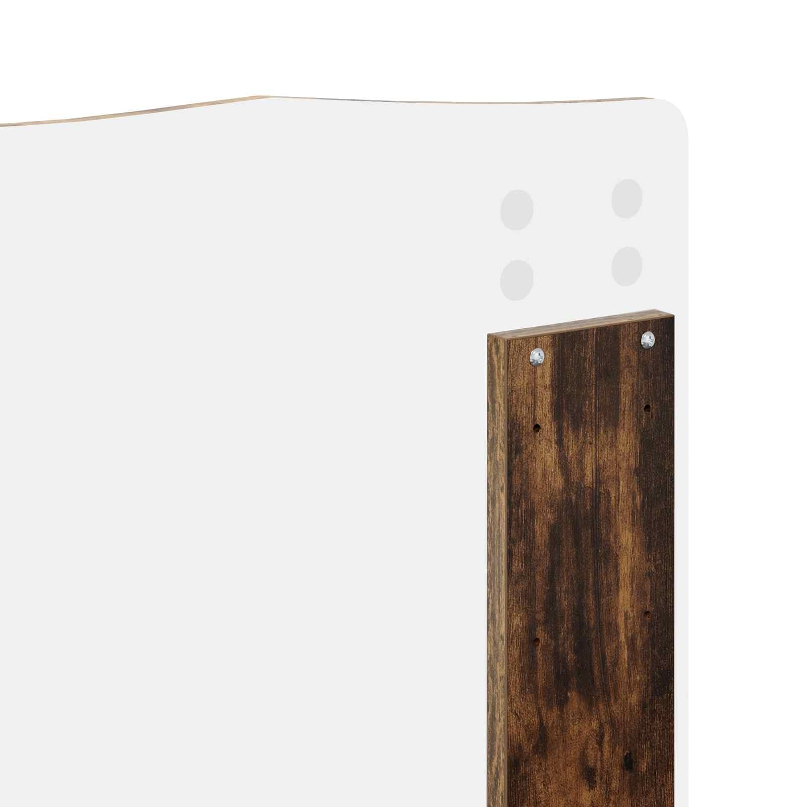 vidaXL Estructura de Cama con cabecera Roble Ahumado 120 x 200 cm