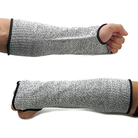 Heat Cut Resistant Sleeve with Thumb hole, One Pair Kevlar Arm Protection, Anti-cut Protective Arm Sleeves for Cooking, Glass Manufacturing, Steel Manufacturing, Knife And Blade Sharpening Cover