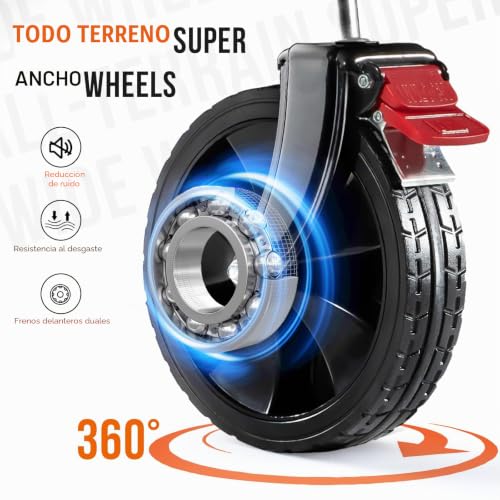 Miniatura 7 de Overmont Carro Plegable Gran-Capacidad 150l - Carrito De Transporte Con Ruedas Todoterreno - Carro Portátil Con Mango Ajustable Para Compra Playa Jardín Camping - Carga Máxima De 150kg