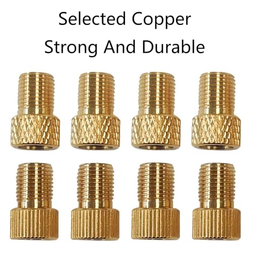 SagaSave 10 peças de latão Presta Value adaptador converte Presta para Schrader inflar pneu usando f