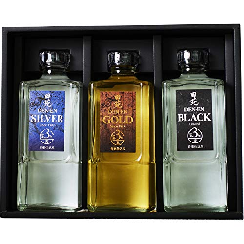 田苑酒造 ゴールド&シルバー&ブラック 麦焼酎 飲み比べ ギフトセット (720ml×3本 / 25度 / 化粧箱入り) プレゼント 贈り物〈6080〉