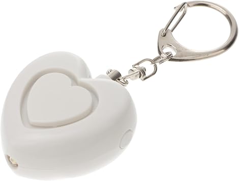 Self Alarm for Women White Personal Alarm with Flashlight for Emergency Situations