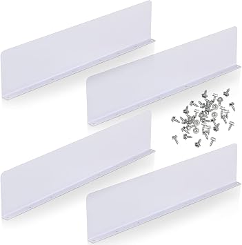 4 Pcs Gutter Valley Splash Guards Downspout Diverter Roof Rain Diverter White Roofing Gutter Guards with 40 Screws Gutters for House Residential Flat Shingle Roofs Corner Straight