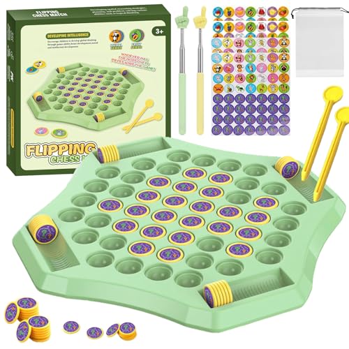 Flip Chess Memory,Flip Match Board Game,Jeu de Mémoire de Flip Animale Dessin Animé,Jeu de Mémoire,Chess Match Match Board Game,pour Jeu de Société Familial