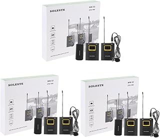 Milisten 3pcs interview microphone lapel microphone wireless mic microphone for music Recording Mic lapel mic for phone transmitter wireless Clip On Mic Microphone for Interview ABS Mini
