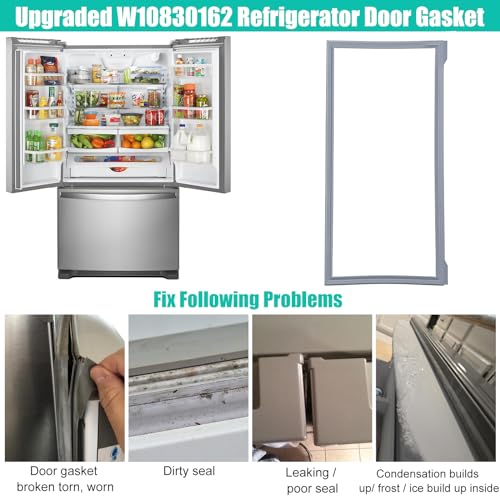 Upgraded W10830162 Refrigerator Door Gasket Replacement Compatible with Whirlpool Kenmore KitchenAid Refrigerator, 39.7"x 16.93" Freezer Door Gasket Refrigerator Door Seal Part 12723206AP, W10179332 on Fridge.com