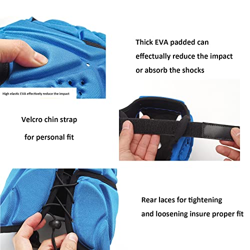 Padded Helmet Protective Headgear For Rugby Football Soccer Black #TOP2