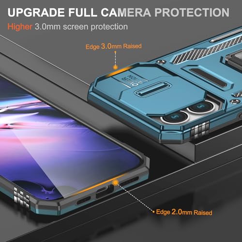 SEFING Phone Case for 16 Plus Case with Camera Cover, with Kickstand Ring Holder, with Magnet Car Mount Function, for iPhone 16 Plus (Light Blue) by SEFING - Image 3