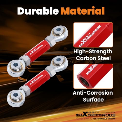 Bras de commande arrière maXpeedingrods avec réglage d'orteil de +/-3°