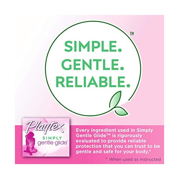 Playtex Simply Gentle Glide Tampons, geruchlos, ultra saugfähig, 36 Stück (1 Stück) (Verpackung kann variieren) – Bild 7