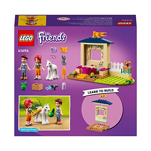 LEGO 41696 Friends L’Écurie de Toilettage du Poney, Jouet avec Cheval pour Enfants de 4 Ans et Plus, Inclut avec Animaux de la Ferme, Idée Cadeau