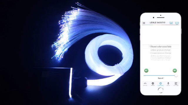 Image of GIDERWEL Fiber Optic Cable 9.8ft 300pcs 0.03in(0.75mm) Plastic End Glow Optical Fiber Cables for Fiber Optic Lights Star Sky Ceiling and Any Kind Light Engine Driver(Not Include Light Engine)