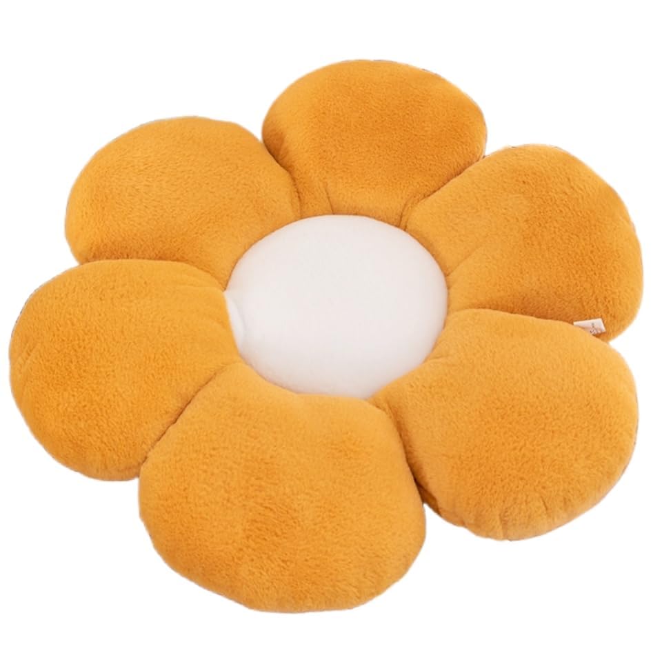 Image of AVSHUB Sunflower Pattern 6 Kali Cute Preppy Decorative Throw Pillow|Floor Cushion with Fibre Filling for Aesthetic Decoration (Brown, 25CM)