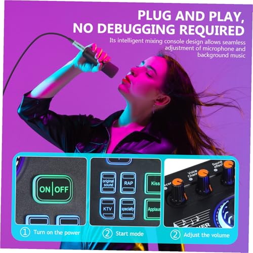 Mezclador de sonido para karaoke en casa y reuniones con amigos usando el equipo de música OSALADI 7