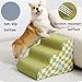 PJDDP Pet Foam Steps, 3 Step Foam Pet Stairs,Sturdy Dog Ramp for Couch,Lightweight Dog Ladder with Non-Slip Bottom,Washable Movable Dog Slope Stairs for Small Older Injured Dogs Cats,Yellow