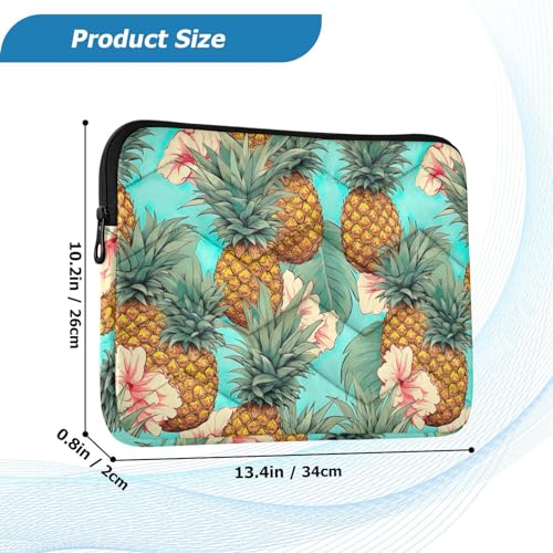 Funda para laptop 13-14 pulgadas flores rosa piña miniatura 3