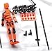 LUCKY13TOY 3D Printed Multi Joint Movable Mechanical Doll Model, Toy Design Style, Custom Desktop Ornament (Yellow)