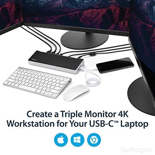 Plus de câbles emmêlés grâce à la station d'accueil USB-C triple écran 4K StarTech.com