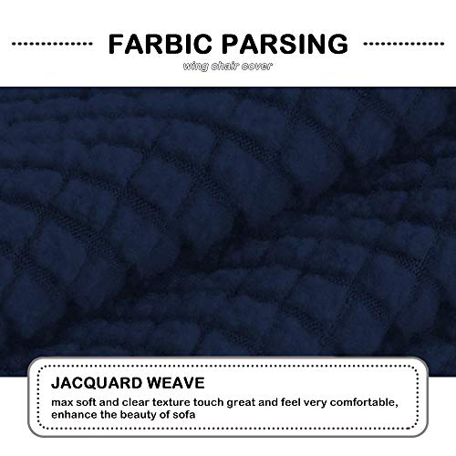 Vienlove Stretch Jacquard Recliner Chair Couch Cover 1 Piece Polyester Blend Sofa Furniture Protector Slipcovers With Side Pocket Machine Washable #TOP5