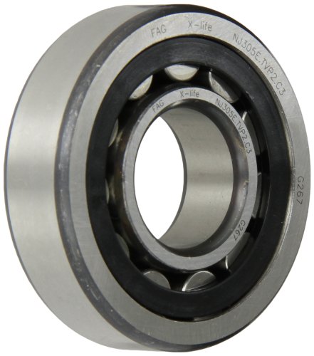 Fag Nj305E-Tvp2-C3 Cylindrical Roller Bearing, Single Row, Straight Bore, Removable Inner Ring, Flanged, High Capacity, Polyamide/Nylon Cage, C3 Clearance, Metric, 25Mm Id, 62Mm Od, 17Mm Width #TOP30