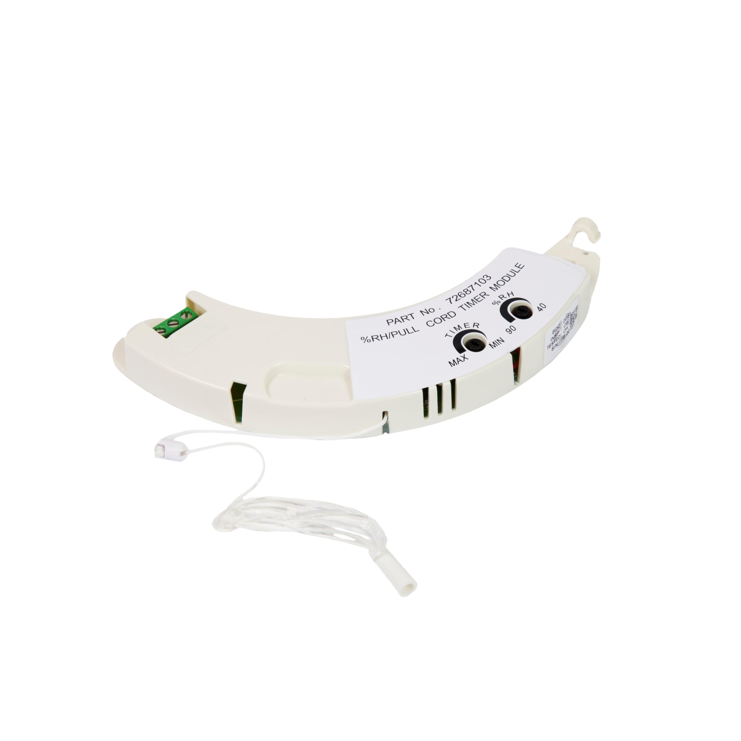 Airflow iCON HTM – Modulo Plug-in con Sensore di Umidità Regolabile (40–90% UR), Timer Programmabile (2–45 min) e Attivazione con Corda per Ventilatori iCON 15, 30 e 60 – Garanzia di 3 Anni