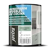 JOVIRA PINTURAS Pintura renovadora para Muebles de Cocina, acabado satinado al agua. Especial para renovar muebles de cocina, puertas, baños, etc. (750 ml, Verde Piedra Claro) T