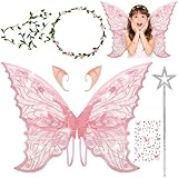 🎭 【Matières Respirantes et Qualité】​ Les ailes en organdi léger sont respirantes et résistantes. Tous les accessoires sont en matériaux sûrs, sans BPA, respectueux de la peau délicate.