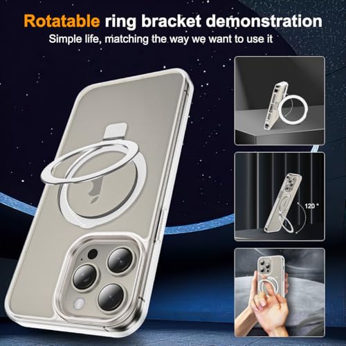 SKYLMW Compatible with iPhone 15 Pro Max Case with Stand,Clear by SKYLMW - Used condition - Image 2