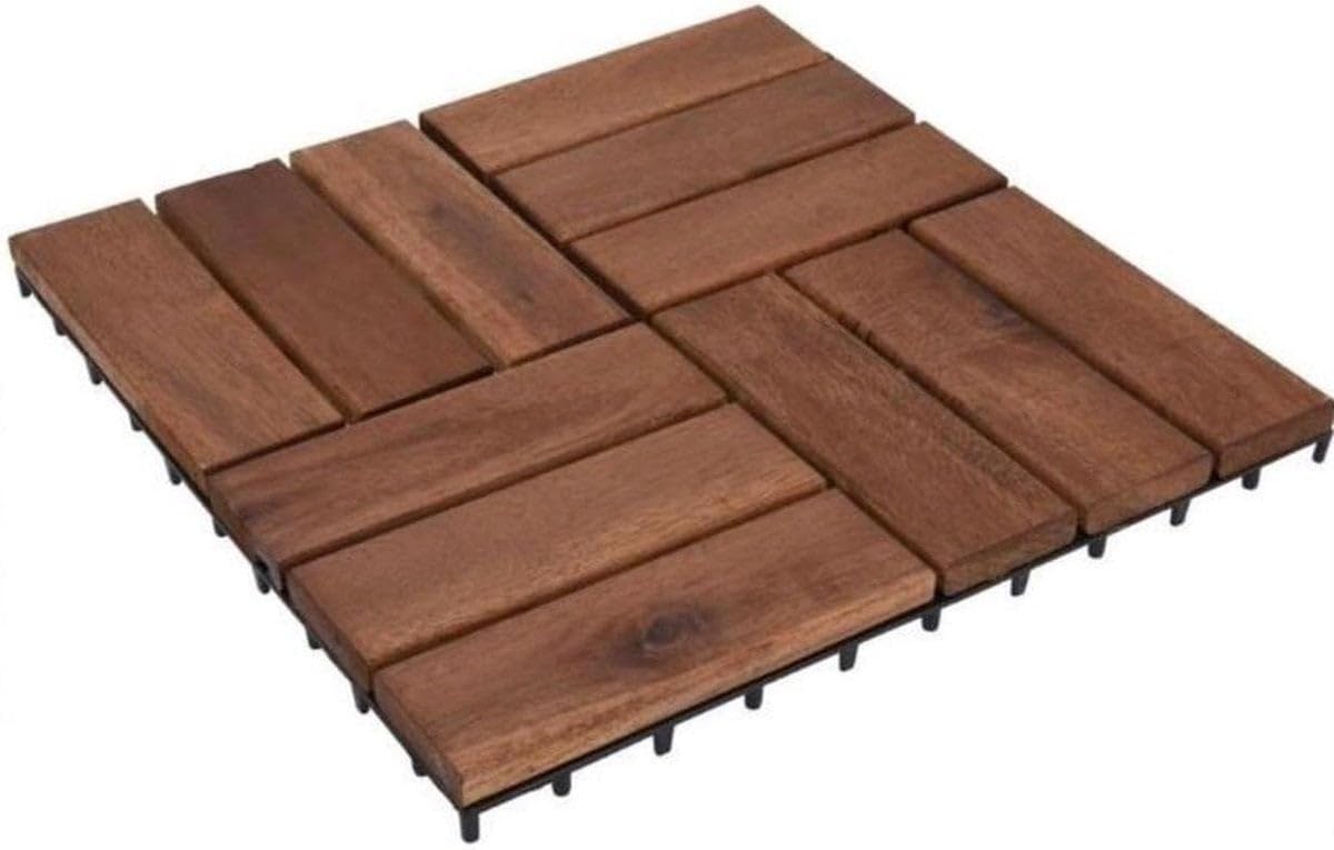 PRO GARDEN Koopman Decking Tiles Set 9-Pieces