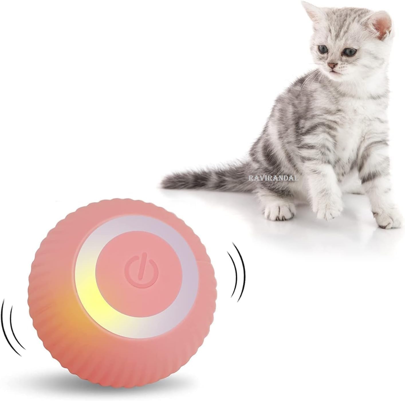See full amazon price history chart for RAVIRANDAL Cat Toy Ball Intelligent Funny Cat Ball 360 Degree Rotatable Cat Toys Rechargeable Rotating Ball with LED Light, Automatic Rotating Smart Obstacle Avoiding Cat Chasing Toy (Pink) RAVIRANDAL Cat Toy Ball Intelligent Funny Cat Ball 360 Degree Rotatable Cat Toys Rechargeable Rotating Ball with LED Light, Automatic Rotating Smart Obstacle Avoiding Cat Chasing Toy (Pink) (B0D2TH7TM3) Amazon Price History, Amazon Price Tracker