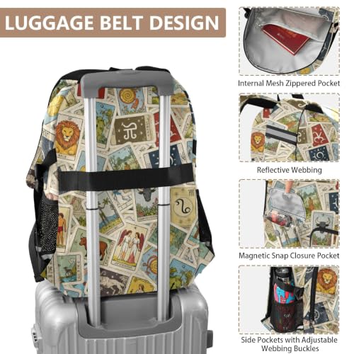 Mochilas para laptop de tarot retro ideales para el trabajo y uso casual 4