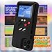 DIKKAR Game Case for iPhone, Retro Protective Case with Own Power Supply, 36 Small Games, Colour Display, Video Game Case for iPhone 11 (Black)