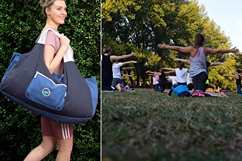 Joynwell Large Yoga Mat Bag For Thick Mats, Blocks And Bolster With Water Bottle Holder, Full Zipper, Mat Straps, 3 Zip Pockets - 12 Oz Durable Yoga Bag For Men #TOP6