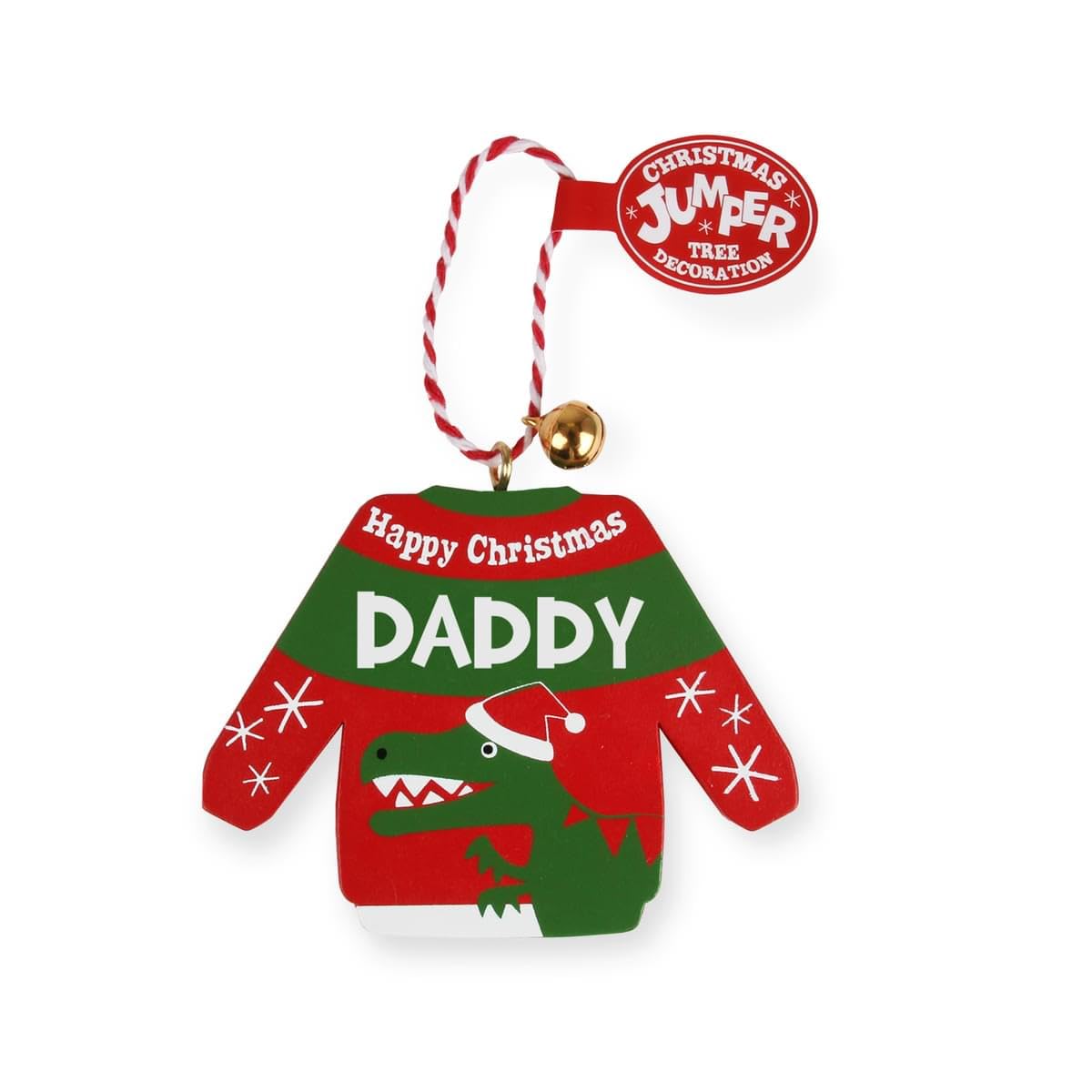 History & Heraldry Personalised Christmas Jumper Decorations (Daddy)