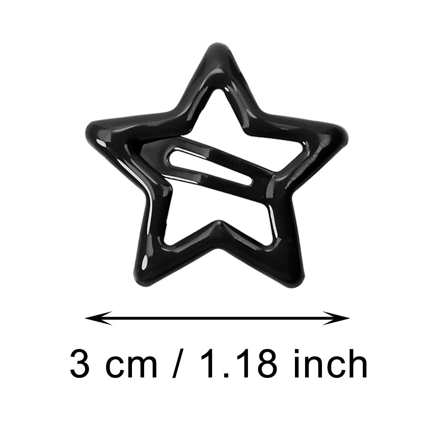 Penta Angel Star Hair Clips 12Pcs Small Metal Star Snap Hair Clips Barrettes Decoration Accessories for Women (Black) image 2